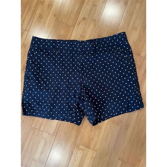 Tommy Hilfiger Pants - Tommy Hilfiger Women's Navy Polka Dot Chino Shorts Size 10 Casual Summer